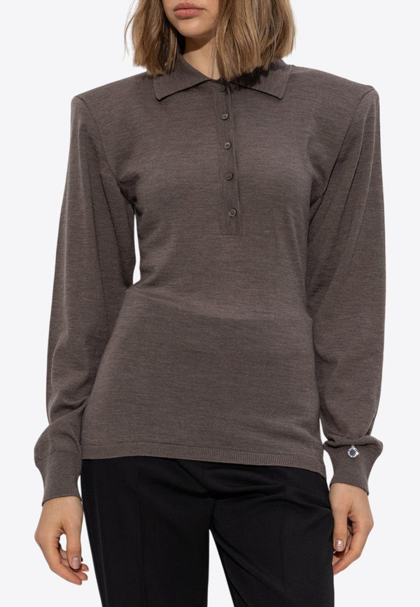 Stella McCartney Polo Sweater with Padded Sweater 6K0938 3S2550-2811