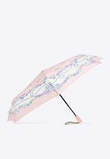 Moschino Button-Print Umbrella 8632 OPENCLOSEN-PINK