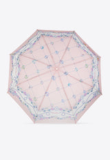 Moschino Button-Print Umbrella 8632 OPENCLOSEN-PINK