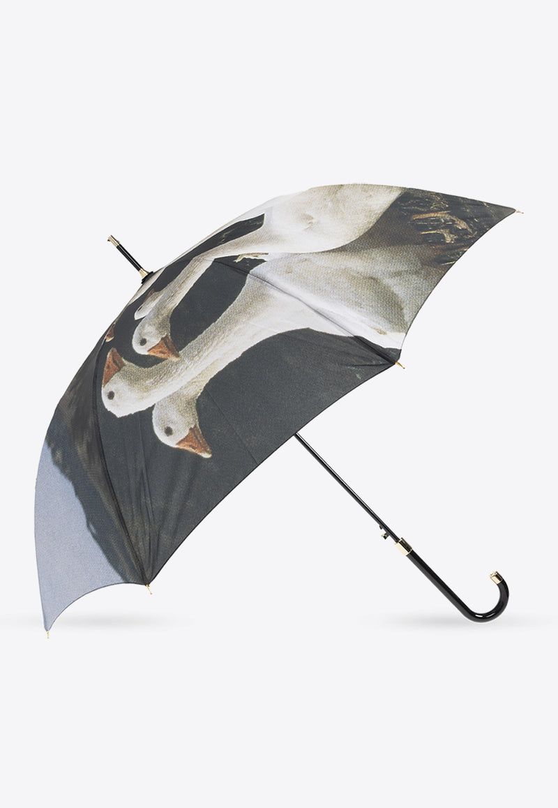 Moschino Geese-Print Umbrella 9085 63AUTOA-MULTI