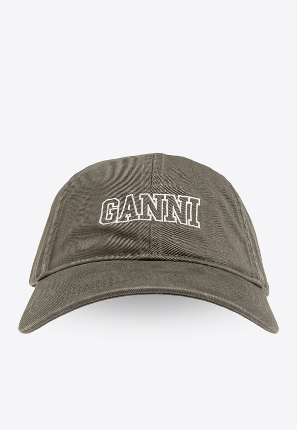 Ganni Logo Embroidered Baseball Cap A6301 5890-861