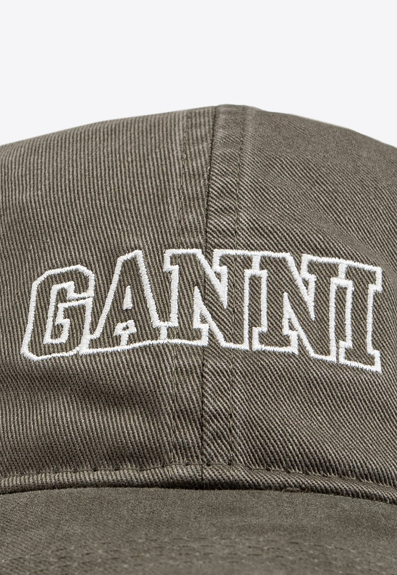 Ganni Logo Embroidered Baseball Cap A6301 5890-861