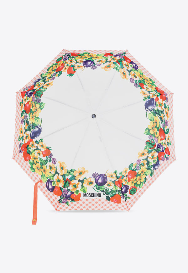 Moschino Fruit-Print Umbrella 8955 OPENCLOSEA-MULTI