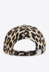 Ganni Leopard Print Baseball Cap A6303 5890-943