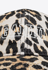 Ganni Leopard Print Baseball Cap A6303 5890-943