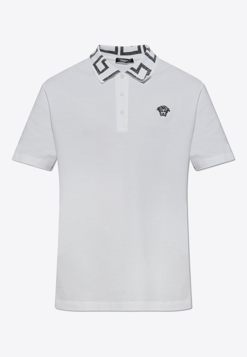 Versace Greca and Medusa Polo T-shirt A87402 1A06199-2WV40