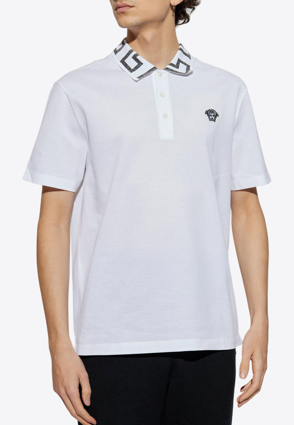 Versace Greca and Medusa Polo T-shirt A87402 1A06199-2WV40