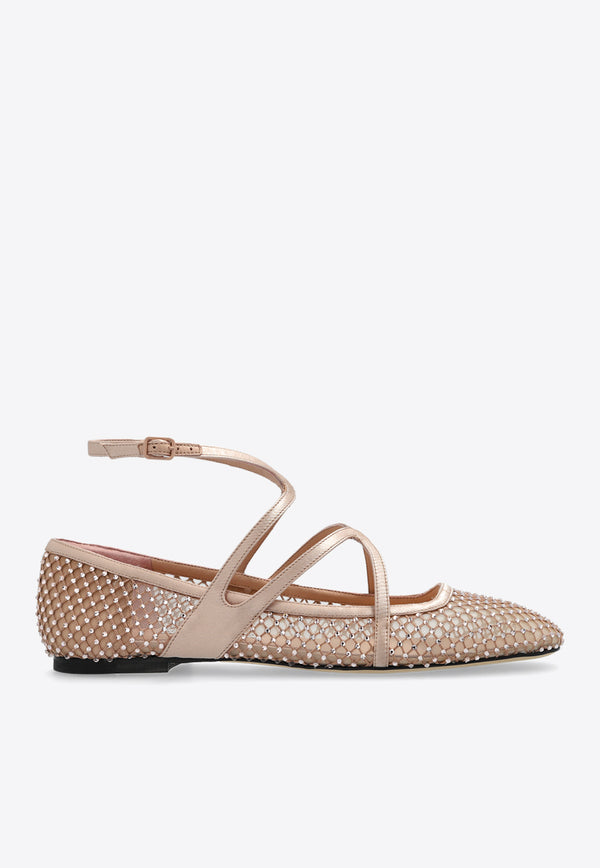 Jimmy Choo Astoria Ballet Flats ASTORIA FLAT QHS-MACARON CRYSTAL