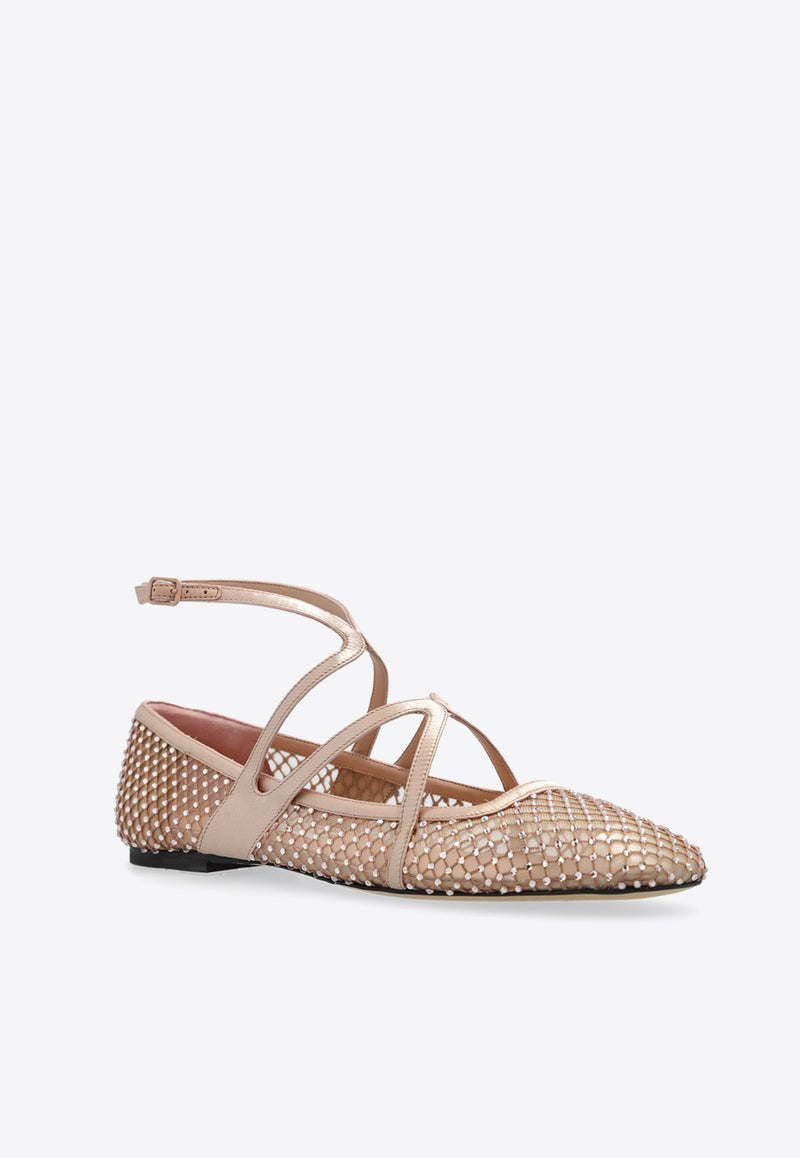 Jimmy Choo Astoria Ballet Flats ASTORIA FLAT QHS-MACARON CRYSTAL