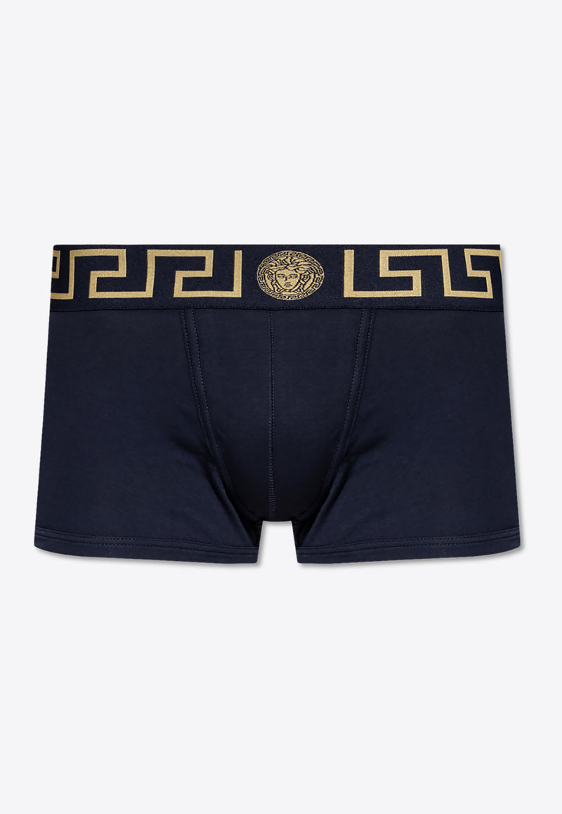 Versace Greca Border Elastic Waistband Trunks AU10026 1A10011-A70W