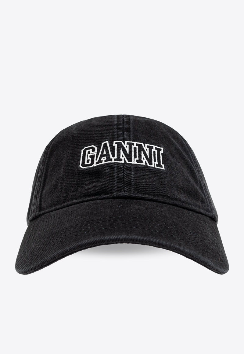 Ganni Logo Embroidered Baseball Cap A6300 5890-099