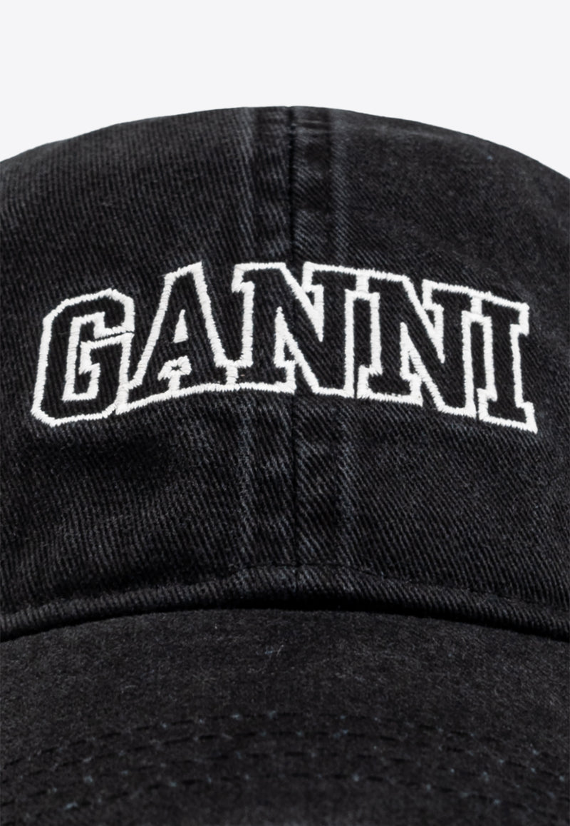 Ganni Logo Embroidered Baseball Cap A6300 5890-099