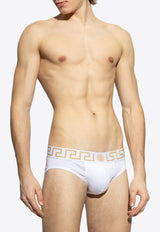 Versace Greca Border Elastic Waistband Briefs AU10027 1A10011-A81H