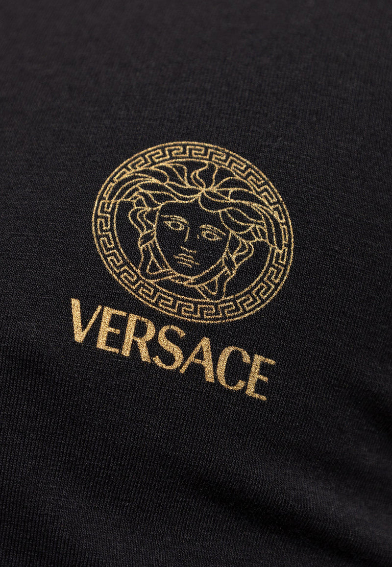 Versace Medusa-Print Short-Sleeved Undershirt AUU01004 1A10011-A1008