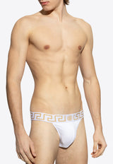 Versace Greca Border Jockstrap with Elastic Waistband AUU01017 1A10011-A81H