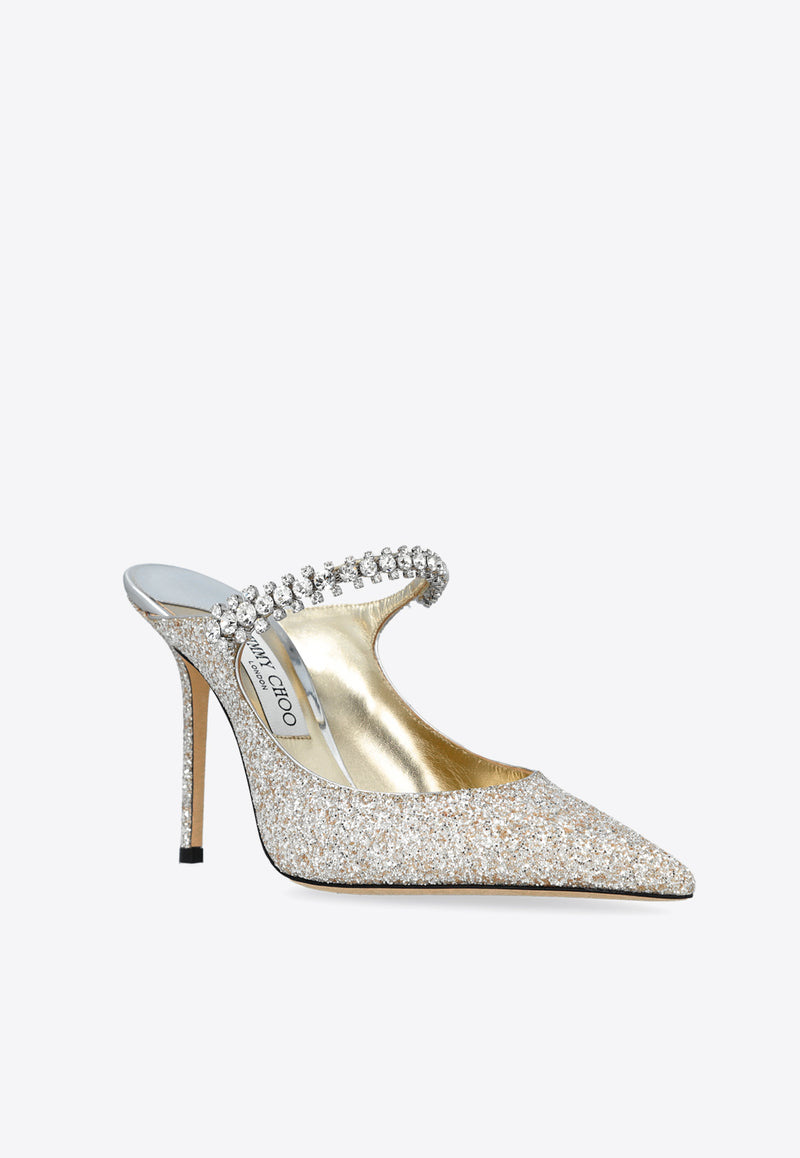 Jimmy Choo Bing 100 Crystal-Embellished Pumps BING 100 PZF-SAND