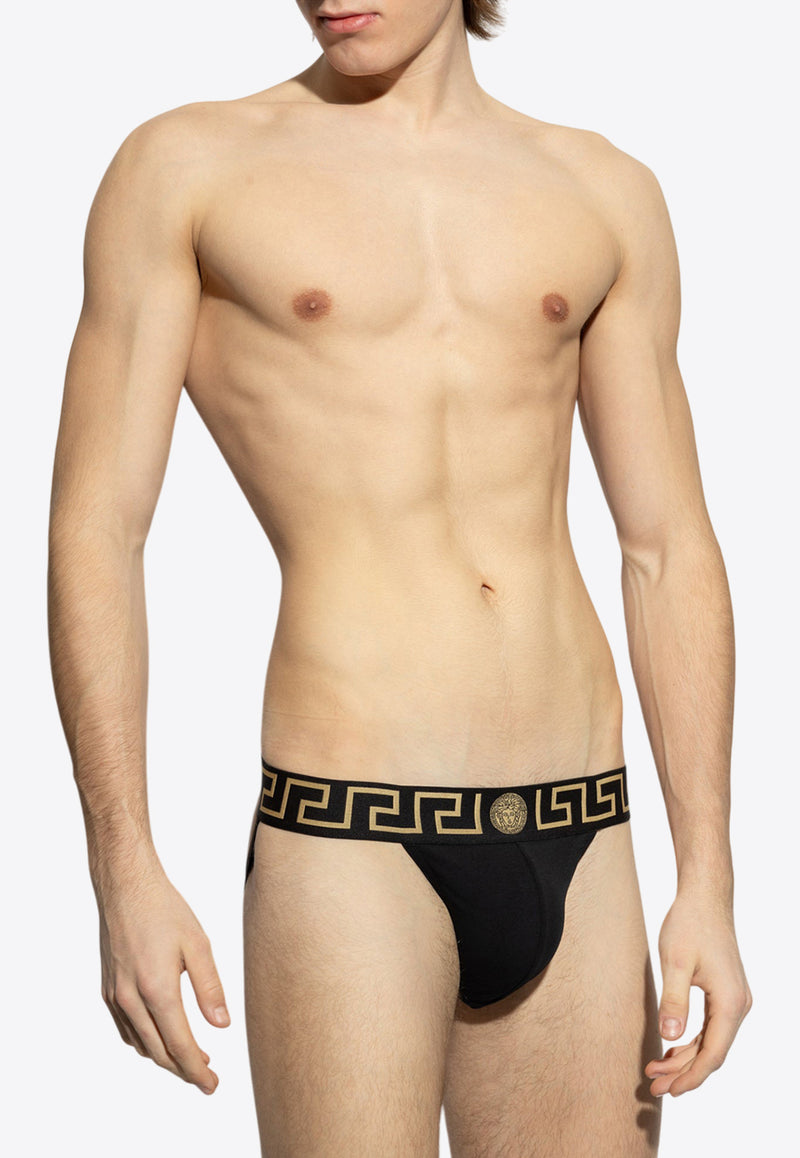 Versace Logo-Waistband Jockstraps  AUU01017 1A10011-A80G