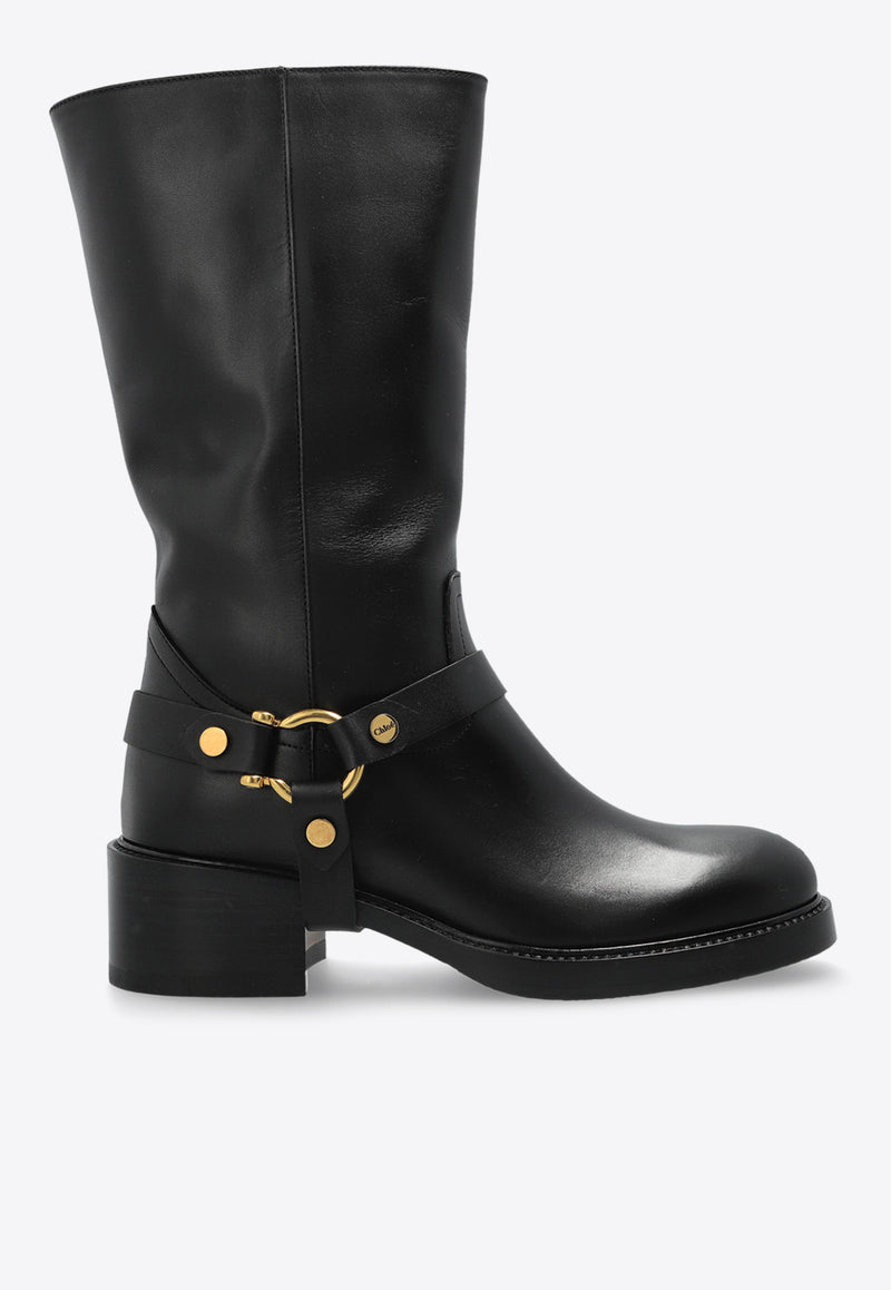 Chloé Dakota Leather Mid-Calf Boots CHC25S07Q PT-001