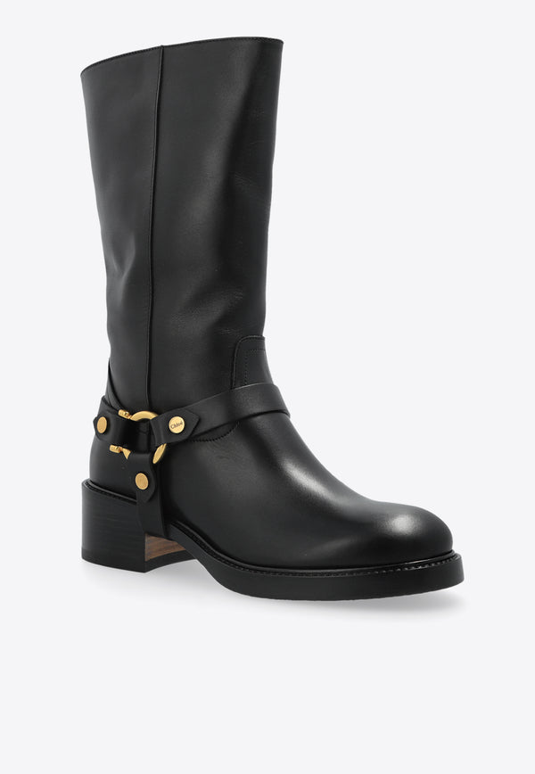 Chloé Dakota Leather Mid-Calf Boots CHC25S07Q PT-001