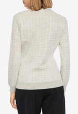 Givenchy Monogram Jacquard Wool-Blend Polo Sweater BW90T G4ZPB-250