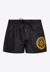 Versace Logo-Printed Swim Shorts KĄPIELOWE 1018876 1A13657-5B000