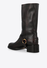 Chloé Dakota Leather Mid-Calf Boots CHC25S07Q PW-23O