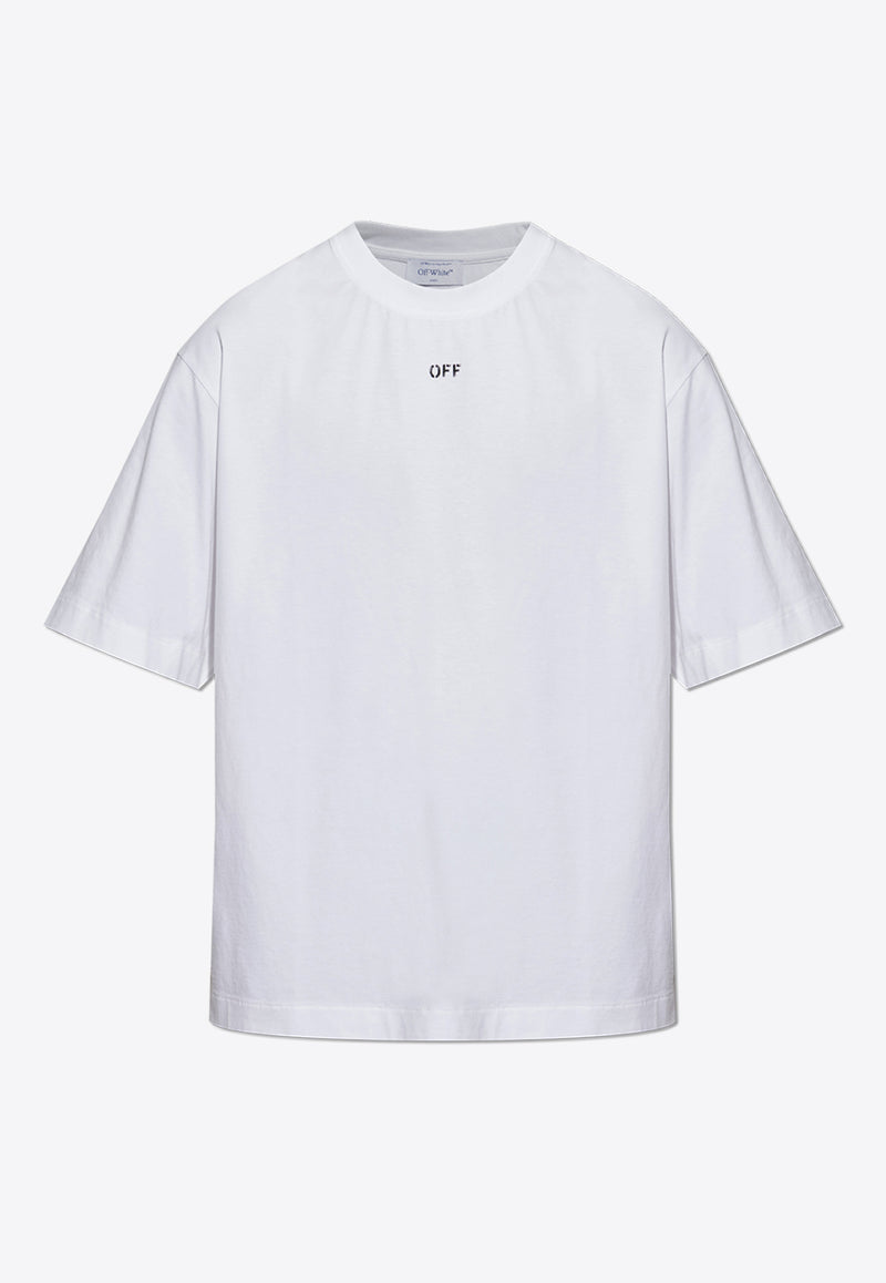 Off-White Logo-Printed Crewneck T-shirt OMAA120S25 JER00F-0110