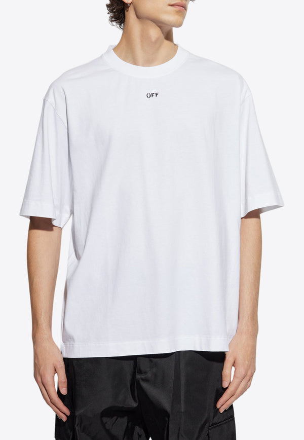 Off-White Logo-Printed Crewneck T-shirt OMAA120S25 JER00F-0110