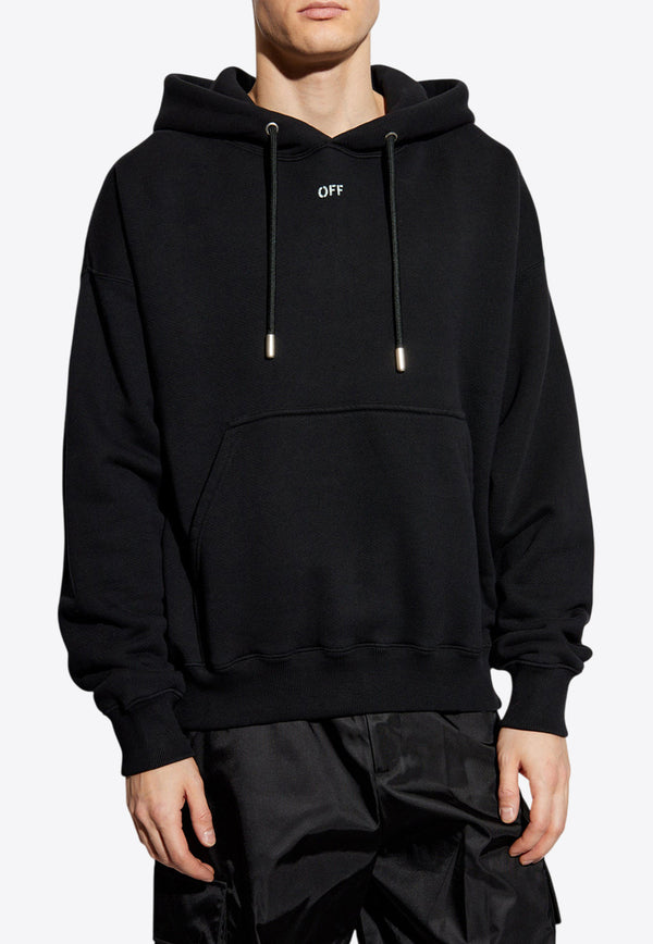 Off-White Logo-Embroidered Hooded Sweatshirt OMBB085S25 FLE00L-1041