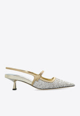 Jimmy Choo Didi 45 Glitter-Embellished Pumps DIDI 45 QPG-SAND SAND