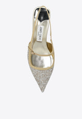 Jimmy Choo Didi 45 Glitter-Embellished Pumps DIDI 45 QPG-SAND SAND