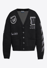 Off-White Logo-Intarsia Buttoned Cardigan OMHB019C99 KNI003-1010