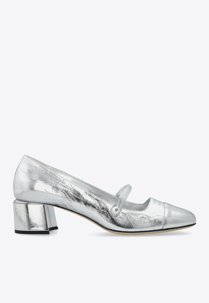 Jimmy Choo Elisa 45 Leather Pumps ELISA 45 OGD-SILVER SILVER