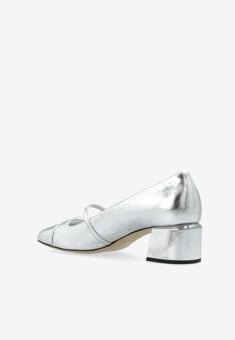 Jimmy Choo Elisa 45 Leather Pumps ELISA 45 OGD-SILVER SILVER