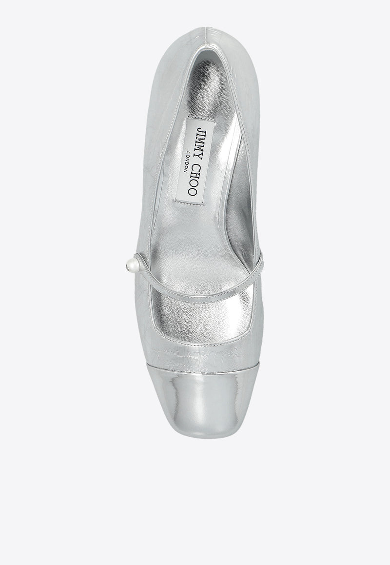 Jimmy Choo Elisa 45 Leather Pumps ELISA 45 OGD-SILVER SILVER