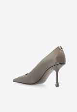 Jimmy Choo Ixia 80 Leather Pumps IXIA 80 CLF-TAUPE