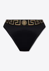 Versace Logo-Waistband Bikini Briefs DÓŁ ABD01095 1A11119-A1008