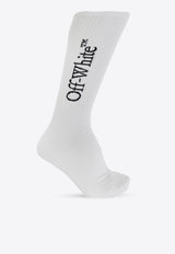 Off-White Logo-Printed Ribbed Socks OMRA08JC99 KNI001-0110