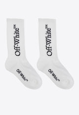 Off-White Logo-Printed Ribbed Socks OWRA035C99 KNI001-0110