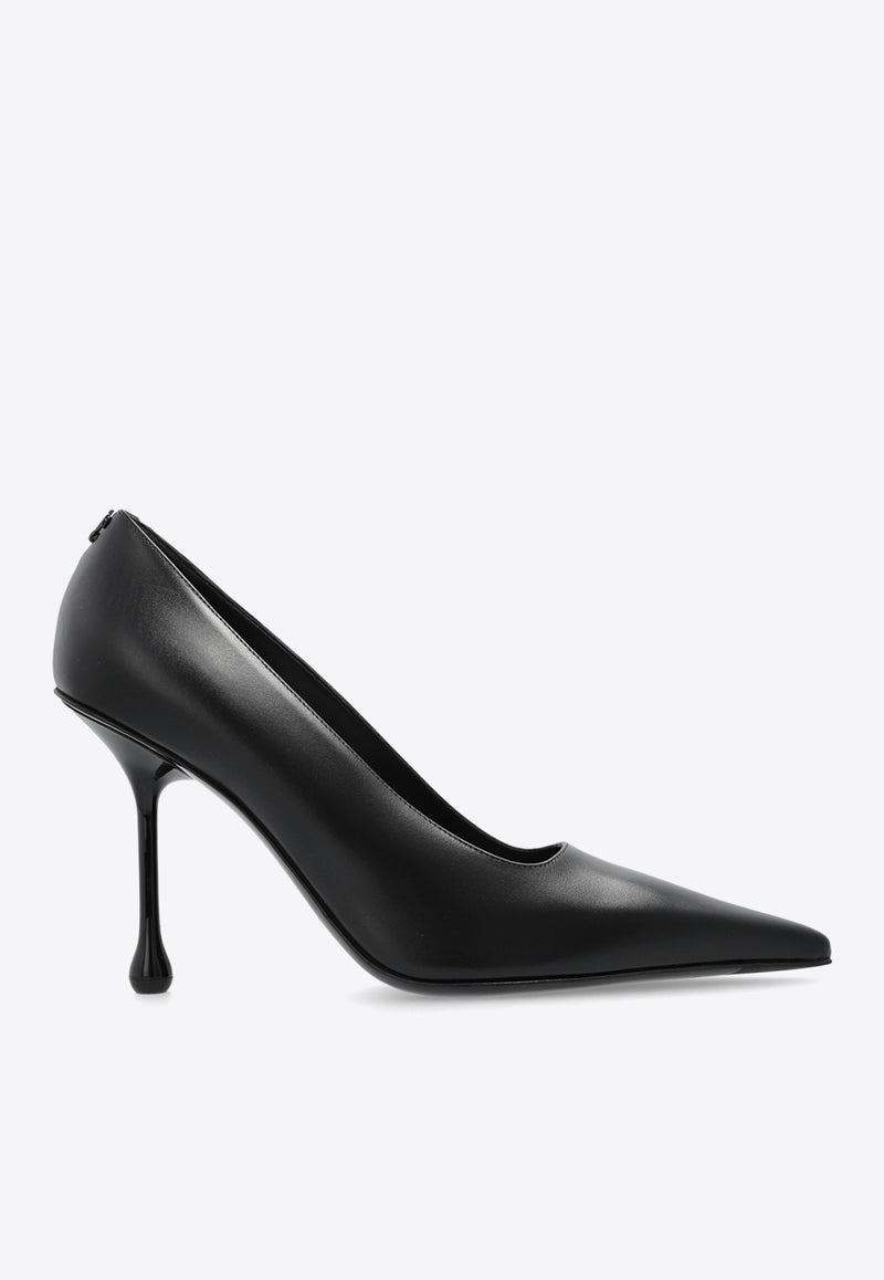 Jimmy Choo Ixia 95 Leather Pumps IXIA 95 CLF-BLACK