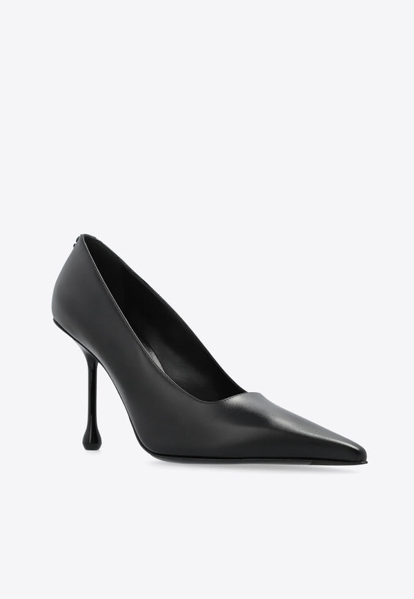 Jimmy Choo Ixia 95 Leather Pumps IXIA 95 CLF-BLACK