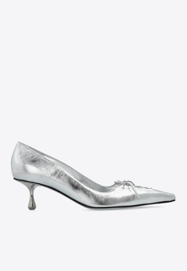 Jimmy Choo Scarlett 50 Leather Pumps SCARLETT 50 BYK-SILVER