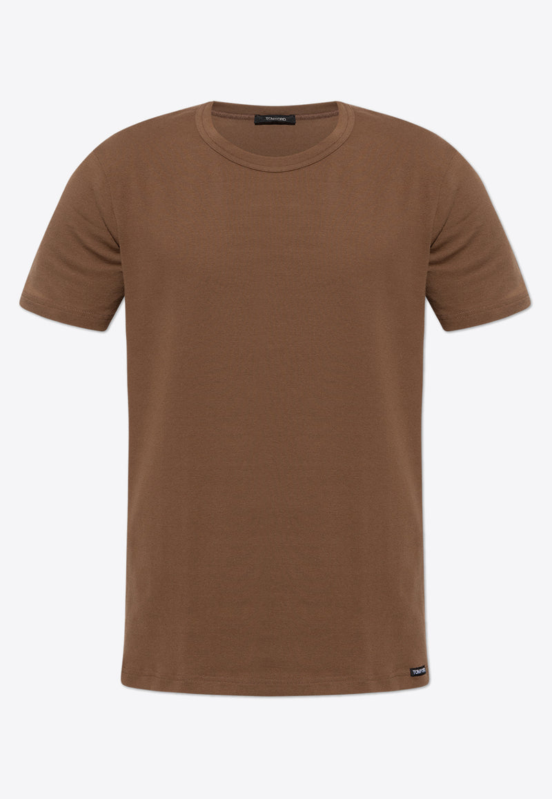 Tom Ford Logo-Patched Crewneck T-shirt T4M081040 0-216