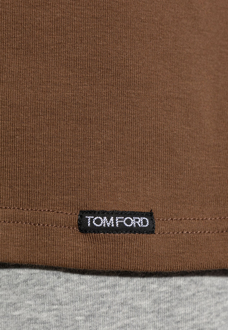 Tom Ford Logo-Patched Crewneck T-shirt T4M081040 0-216