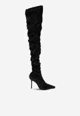 Jimmy Choo Lotta 100 Over The Knee Boots LOTTA OTK 100 GVZ-BLACK