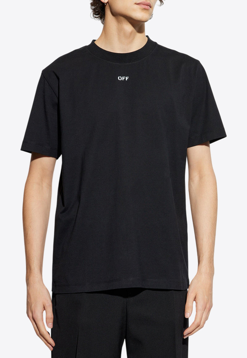 Off-White Logo-Print Crewneck T-shirt OMAA027C99 JER017-1001