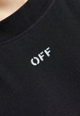 Off-White Logo-Print Crewneck T-shirt OMAA027C99 JER017-1001