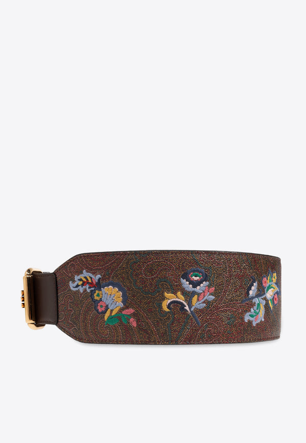 Etro Paisley Jacquard Belt Brown WP3B0006 AR293-M0019