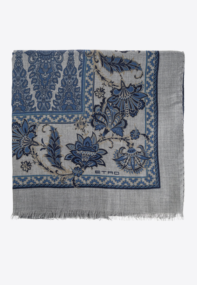 Etro Paisley Print Scarf Blue MATA0050 AK816-X0883