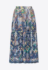 Etro Patterned Skirt Midi Skirt Blue WRFA0112 99LA502-X0886